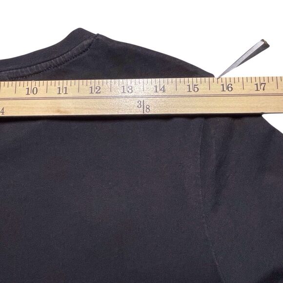 DESIGUAL Graphic Tee T-Shirt Size M Short Sleeve Lips Floral Embellished Black - Picture 13 of 16